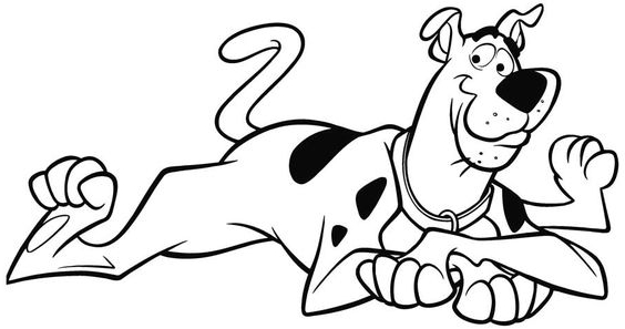Online coloring book: Scooby resting coloring book